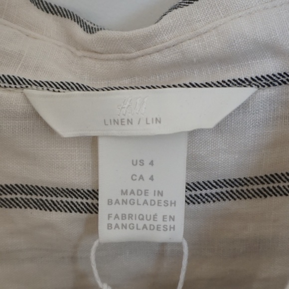 H&M Cream Striped Button Up - Picture 4 of 4